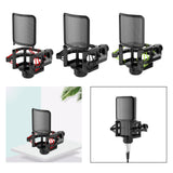 Maxbell Microphone Shock Mount Suspension for Condenser Microphone Broadcasting red