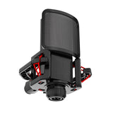 Maxbell Microphone Shock Mount Suspension for Condenser Microphone Broadcasting red