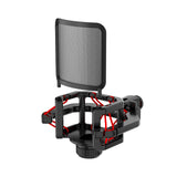 Maxbell Microphone Shock Mount Suspension for Condenser Microphone Broadcasting red