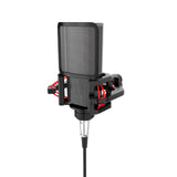 Maxbell Microphone Shock Mount Suspension for Condenser Microphone Broadcasting red