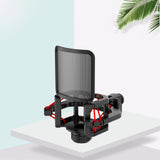 Maxbell Microphone Shock Mount Suspension for Condenser Microphone Broadcasting red