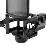 Maxbell Microphone Shock Mount Suspension for Condenser Microphone Broadcasting black