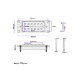 Maxbell Humbucker Pickups Set Repair Coil Pickups Zebra Musical Instruments