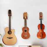Maxbell Wood Wall Mounted Hanger Hook Display Rack Hanging Shelf Easy to Install for Guitar