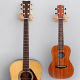 Maxbell Wood Wall Mounted Hanger Hook Display Rack Hanging Shelf Easy to Install for Guitar