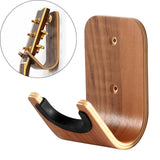 Maxbell Wood Wall Mounted Hanger Hook Display Rack Hanging Shelf Easy to Install for Guitar
