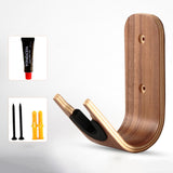 Maxbell Wood Wall Mounted Hanger Hook Display Rack Hanging Shelf Easy to Install for Violin Erhu