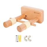 Maxbell Wood Wall Mounted Guitar Hanger for Ukulele Bass Guitar Easy to Install