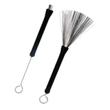 Maxbell 2 Pieces Retractable Wire Brushes with Handle 32cm for Musical Accessories