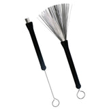 Maxbell 2 Pieces Retractable Wire Brushes with Handle 32cm for Musical Accessories