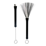 Maxbell 2 Pieces Retractable Wire Brushes with Handle 32cm for Musical Accessories