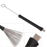 Maxbell 2 Pieces Retractable Wire Brushes with Handle 32cm for Musical Accessories