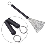 Maxbell 2 Pieces Retractable Wire Brushes with Handle 32cm for Musical Accessories