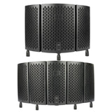 Maxbell Foldable Microphone Isolation Shield for Condenser Mic Broadcasting Vocals 3 Shields
