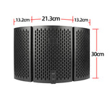 Maxbell Foldable Microphone Isolation Shield for Condenser Mic Broadcasting Vocals 3 Shields