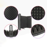 Maxbell Foldable Microphone Isolation Shield for Condenser Mic Broadcasting Vocals 3 Shields