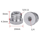 Maxbell 2 Pieces 5/8 inch to 1/4 inch Microphone Screw Accessory for Camera Tripod