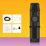 Maxbell Metal Kazoo Includes 5 Replacement Flutes Silicone Cover ,Easy to Learn Black