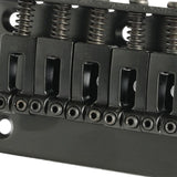 Maxbell Zinc Alloy Guitar 6 Saddle Bridge with 6 Screws for Accessory Replacement black