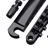 Maxbell 2Pcs Guitar Bridge Accessories Replace Kit for Electric Guitar Replace Parts Black