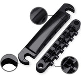 Maxbell 2Pcs Guitar Bridge Accessories Replace Kit for Electric Guitar Replace Parts Black