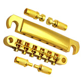 Maxbell 2Pcs Guitar Bridge Accessories Replace Kit for Electric Guitar Replace Parts Golden