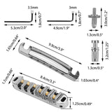 Maxbell Roller Saddle Bridge Kits with Roller Saddles for Electric Guitars Gift Black