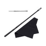 Maxbell Flute Cleaning Kit Cleaning Rod Stick Flute Polishing Cloth Trumpet Cleaner