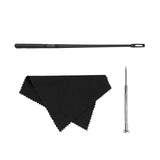 Maxbell Flute Cleaning Kit Cleaning Rod Stick Flute Polishing Cloth Trumpet Cleaner