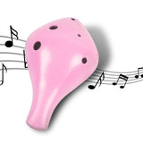 Maxbell Professional 6 Hole Alto Ocarina Musical Toy for Children Beginner Girls Pink