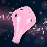 Maxbell Professional 6 Hole Alto Ocarina Musical Toy for Children Beginner Girls Pink