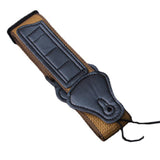 Maxbell Guitar Straps with Pick Holder Adjustable for Electric Bass Acoustic Guitar Brown