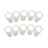 Maxbell 10x Durable Guitar Knobs Pointer Plate Parts Speed Bell Knob Pointer Washer Argent