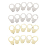 Maxbell 10x Durable Guitar Knobs Pointer Plate Parts Speed Bell Knob Pointer Washer Argent