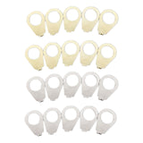 Maxbell 10x Durable Guitar Knobs Pointer Plate Parts Speed Bell Knob Pointer Washer Argent