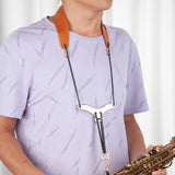 Maxbell Professional Sax Harness Saxophone Strap Padded for Alto Saxophone Black