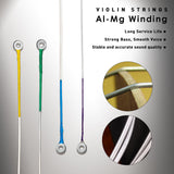 Maxbell 4Pcs Violin Wire Strings Accessories Set for Musical Instrument Accessories 4/4 3/4