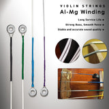Maxbell 4 Pieces Violin Strings Wound Ball End for Musical Instrument 4/4 3/4