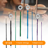 Maxbell 4 Pieces Violin Strings Wound Ball End for Musical Instrument 1/4 1/2