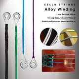 Maxbell Cello Wire Strings Fittings Accessories Set for Musical Instrument Adults 1/8