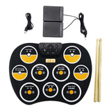 Maxbell Portable Electronic Drum Kit Drum Sticks with Record for Kids Beginners