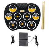 Maxbell Portable Electronic Drum Kit Drum Sticks with Record for Kids Beginners