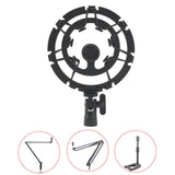 Maxbell Maxbell Mic Shock Mount Holder Mic Holder Clip for Home Condenser Mic Stage 16.4cmx11.9cm