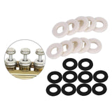 Maxbell 10x Felt Washer Pad Fittings Set Durable for Trumpet Trombone Cornet White