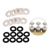 Maxbell 10x Felt Washer Pad Fittings Set Durable for Trumpet Trombone Cornet White