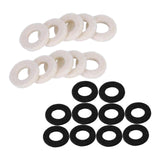 Maxbell 10x Felt Washer Pad Fittings Set Durable for Trumpet Trombone Cornet White
