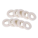 Maxbell 10x Felt Washer Pad Fittings Set Durable for Trumpet Trombone Cornet White