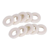 Maxbell 10x Felt Washer Pad Fittings Set Durable for Trumpet Trombone Cornet White