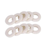 Maxbell 10x Felt Washer Pad Fittings Set Durable for Trumpet Trombone Cornet White
