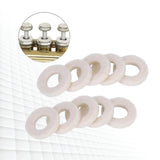 Maxbell 10x Felt Washer Pad Fittings Set Durable for Trumpet Trombone Cornet White
